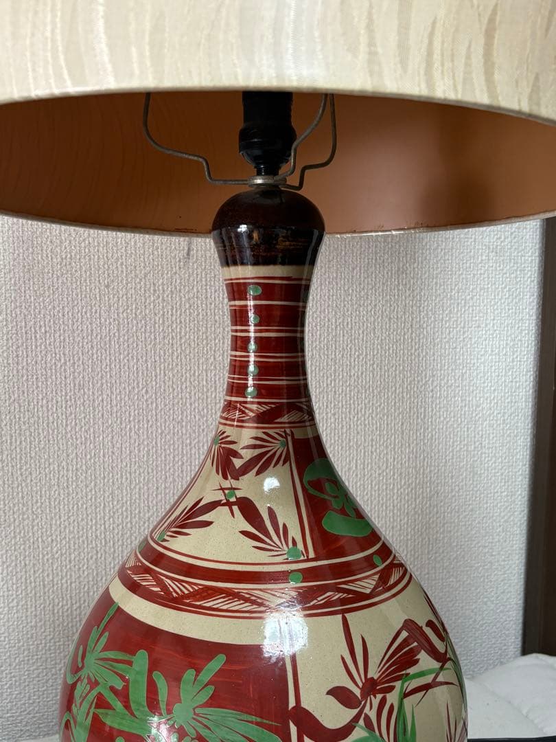 沖縄 琉球 胡差焼 陶器製 スタンドライト　スタンドランプ　高さ90cm