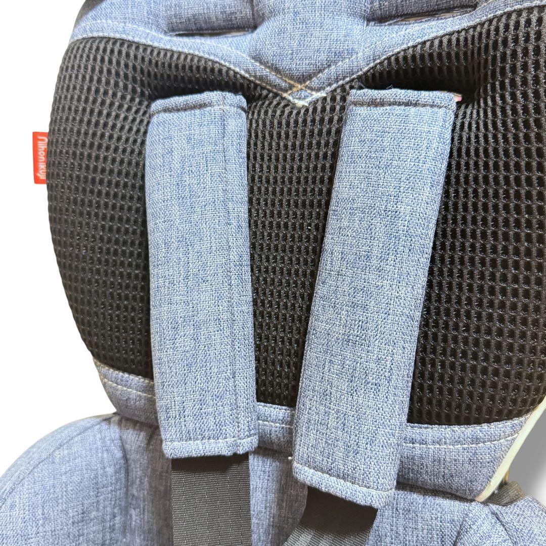 美品✨日本育児 トラベルベスト ECプラス デニム チャイルドシート