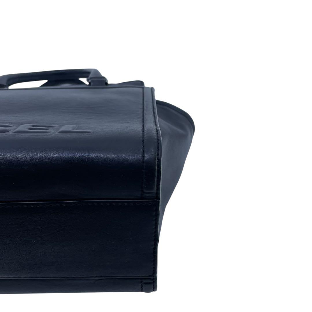 DIESEL ディーゼル BADIA ブラック黒 カウレザー2wayハンドバッグ