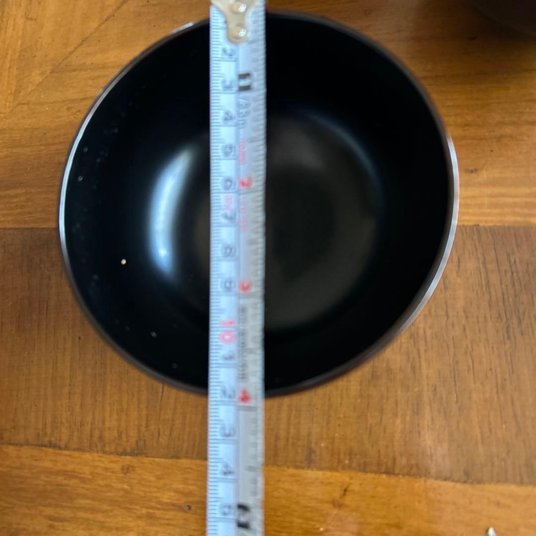 輪島塗り汁椀　黒い漆塗りの椀5個セット　桐箱入り美品