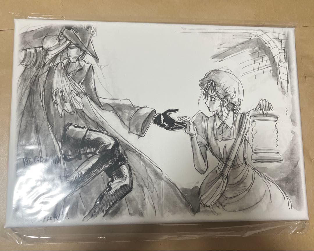 ゴースト＆レディ グレイ キャンバス キャラファインボード ゴースト