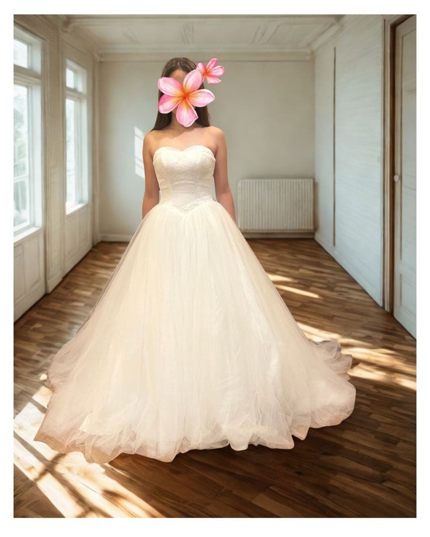 【お値下げ】　タカミブライダル　ウェディングドレス　ハートカット