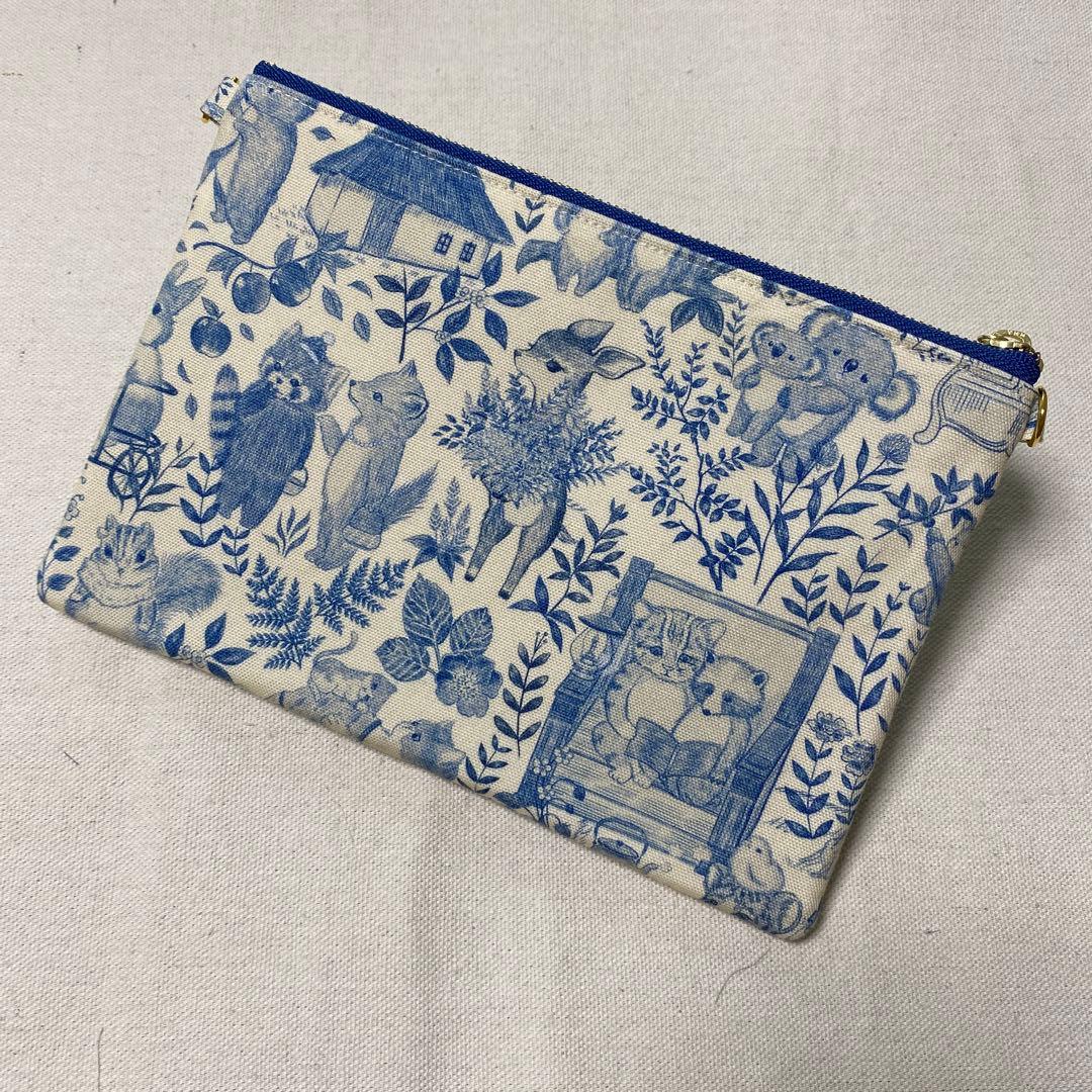 yukiemon hハンドメイド ダブルファスナーポーチ 大 クリアタイプ