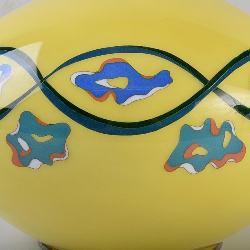 七宝焼　黄釉　花瓶　M　R9074B