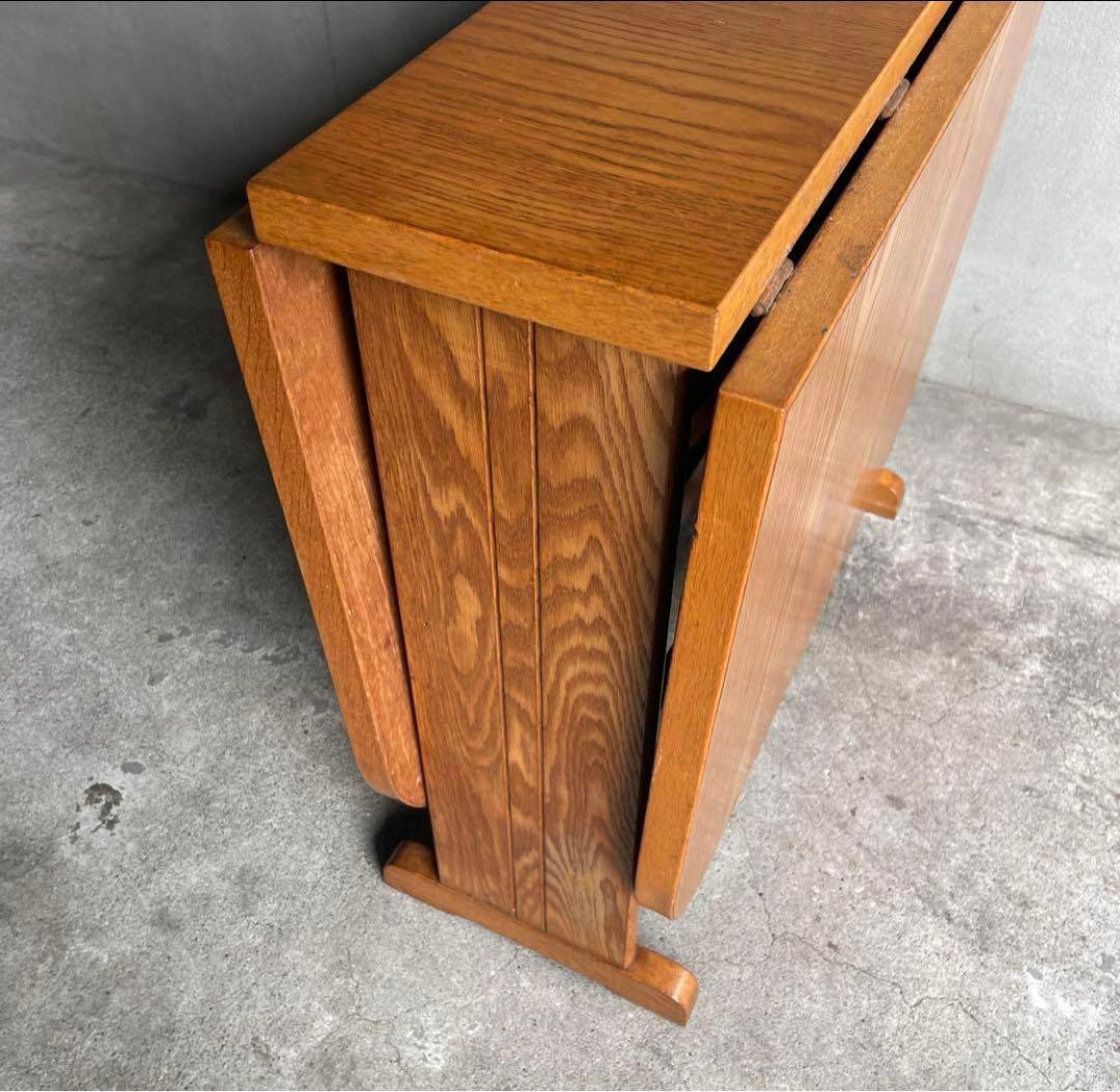 【ママりん】オールドビンテージ バタフライテーブル オーク材　無垢