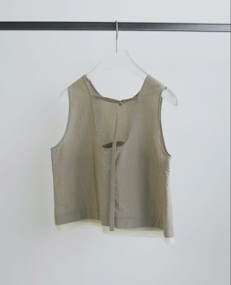 【新品】anuke Backopen Check Tops