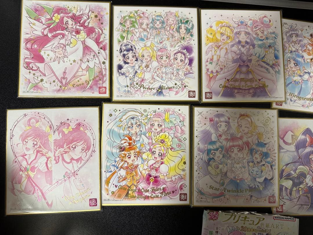 プリキュア グッズセット 大量 フィギュア 色紙 バッジ キーホルダー