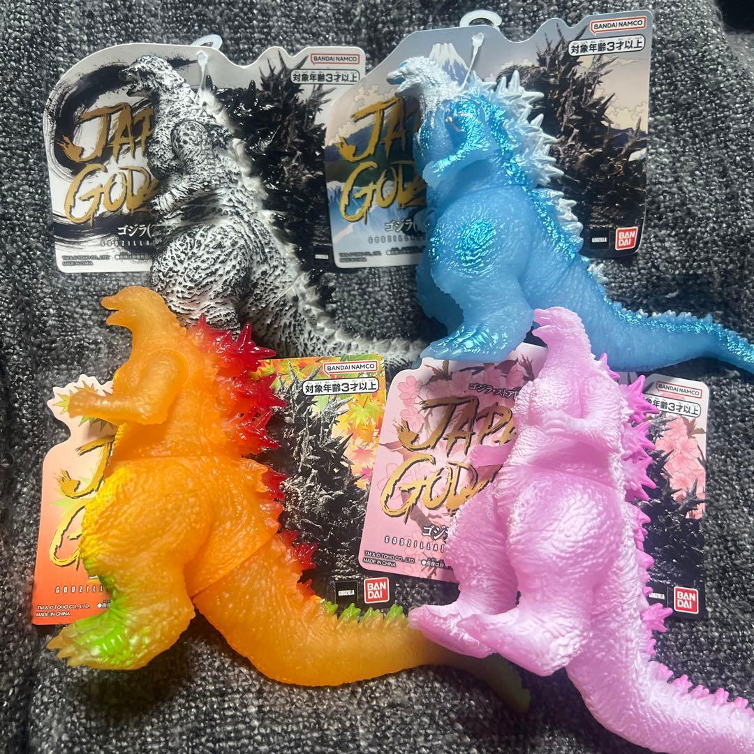 ゴジラ（2023） ジャパンゴジラ 4種セット 桜カラー、富士山、墨絵