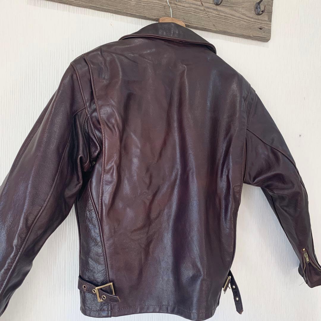 Schott ショット 642VS レザー シングルライダースジャケット茶 38