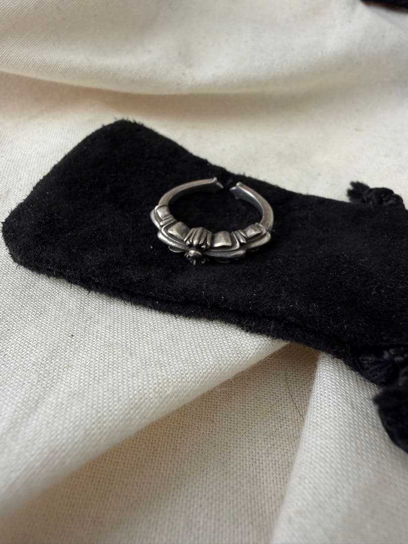 クロムハーツ ベビークラシックダブルフローラルクロスリング 20号