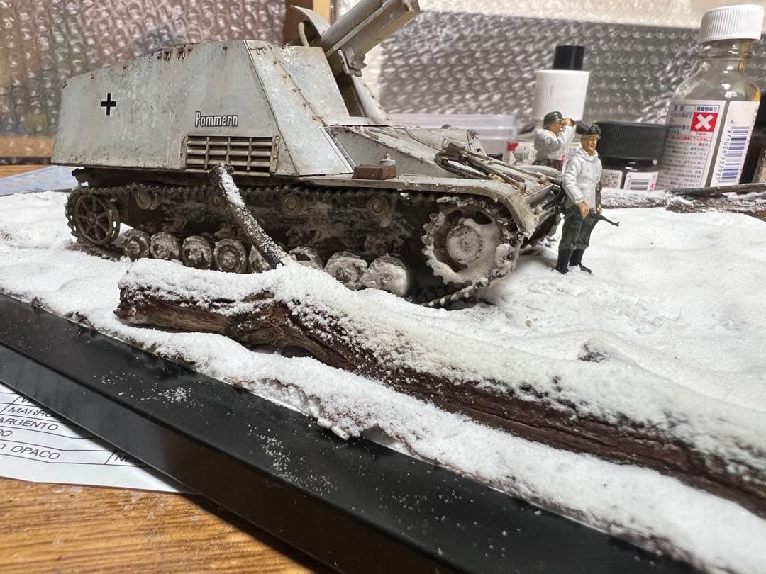 1/48 ドイツ軍 冬季進軍情景ハノマーク＆ナースホルン 完成品