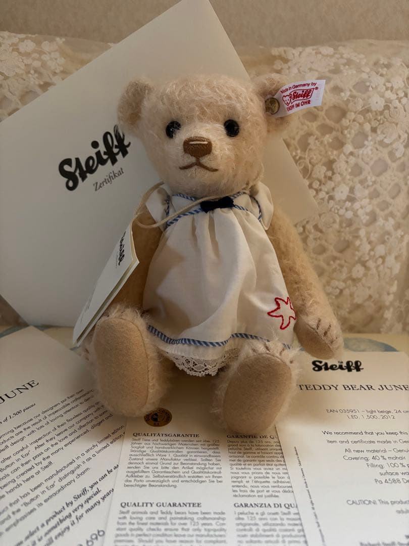 【レア】希少品シュタイフ2012 サマードレス　テディベア　ワンピース　ジューン