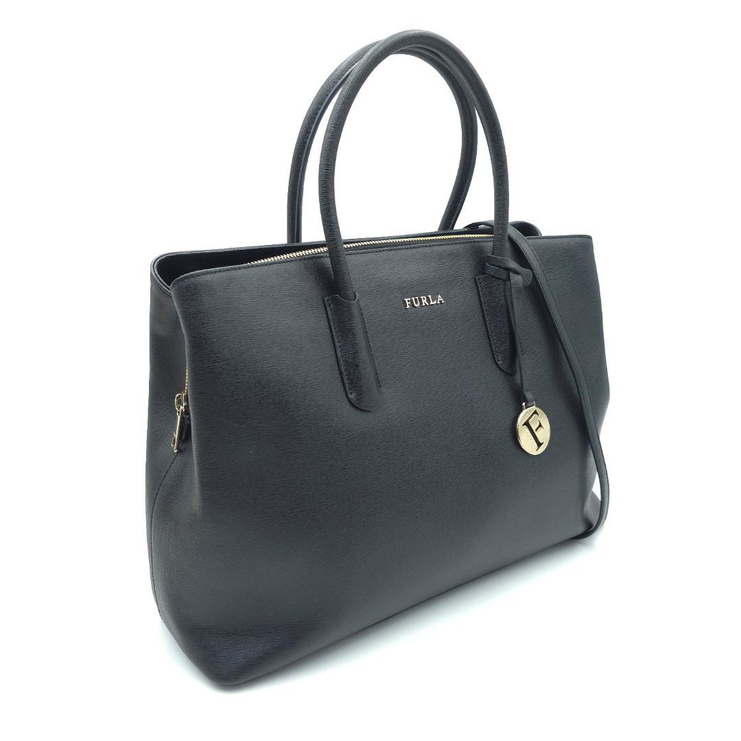 未使用 FURLA フルラ 2WAY テッサ ハンドバッグ ショルダー ブラック