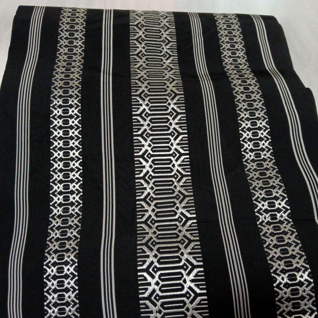 最終値下げ人気黒✕白絹献上帯長め新品