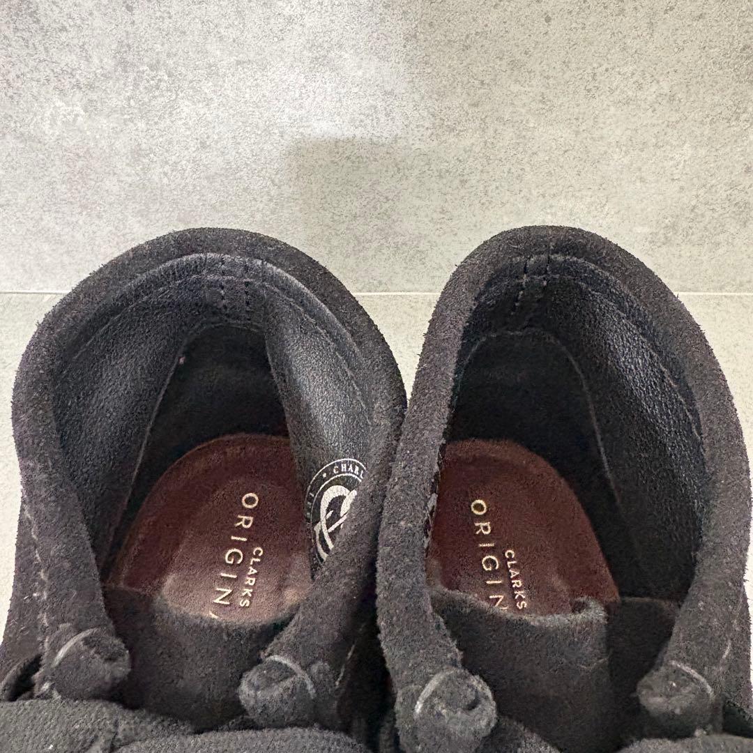 【美品】CLARKS ワラビーブーツ ブラック スエード UK7.5