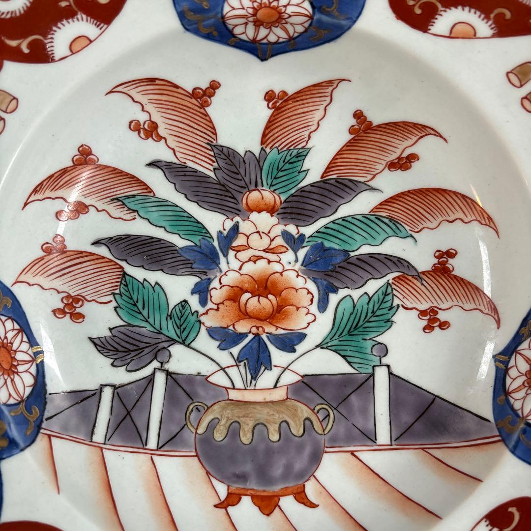 110 セール 伊万里 錦 色絵 扇 皿 九谷 鍋島 有田 飾り皿 110 セール