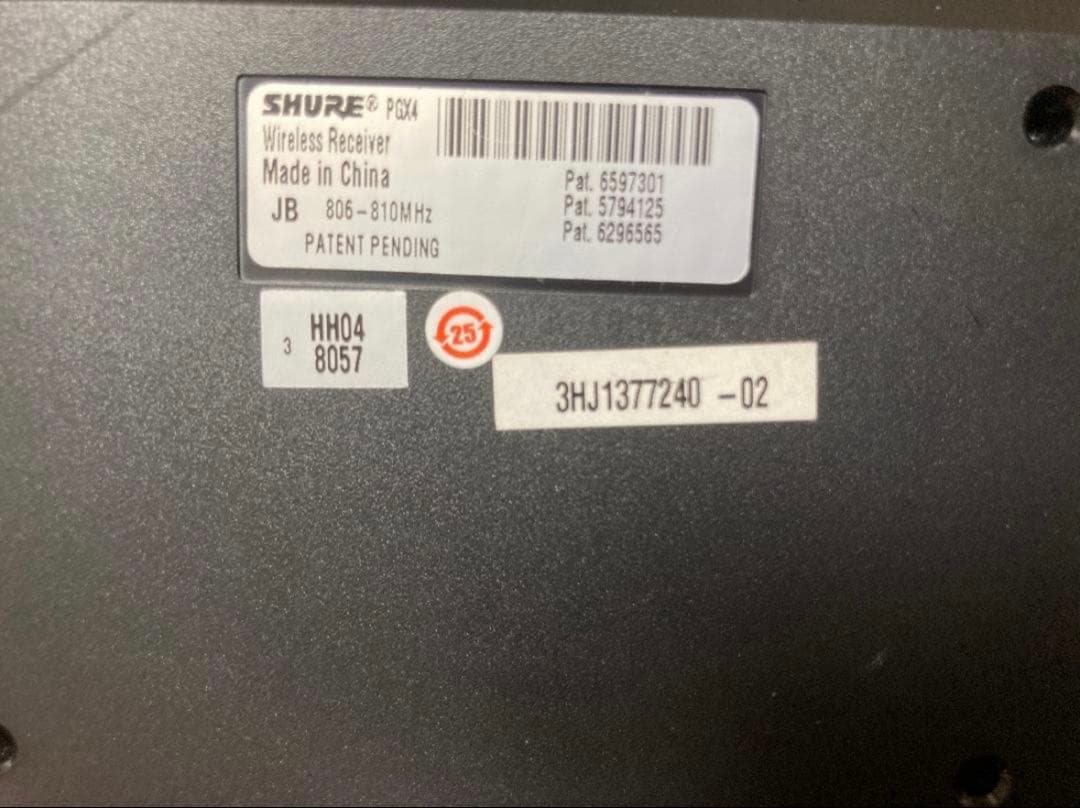 M*c様 SHURE PGX24/BETA 58A ワイヤレスマイクセット　ジャ