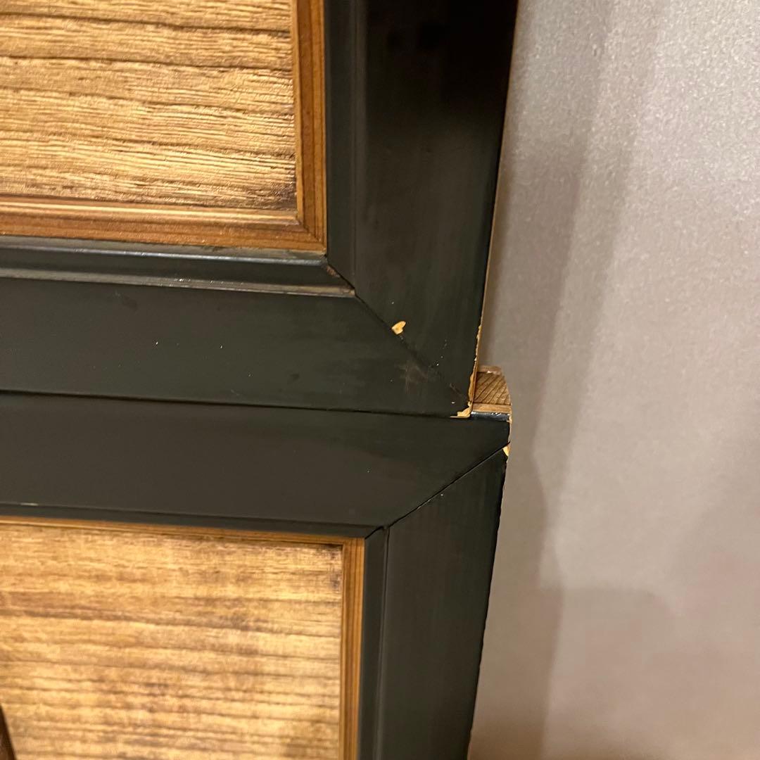 欄間 】木彫り 彫刻 漆 和室 松 鷲 昭和レトロ 一対 家具