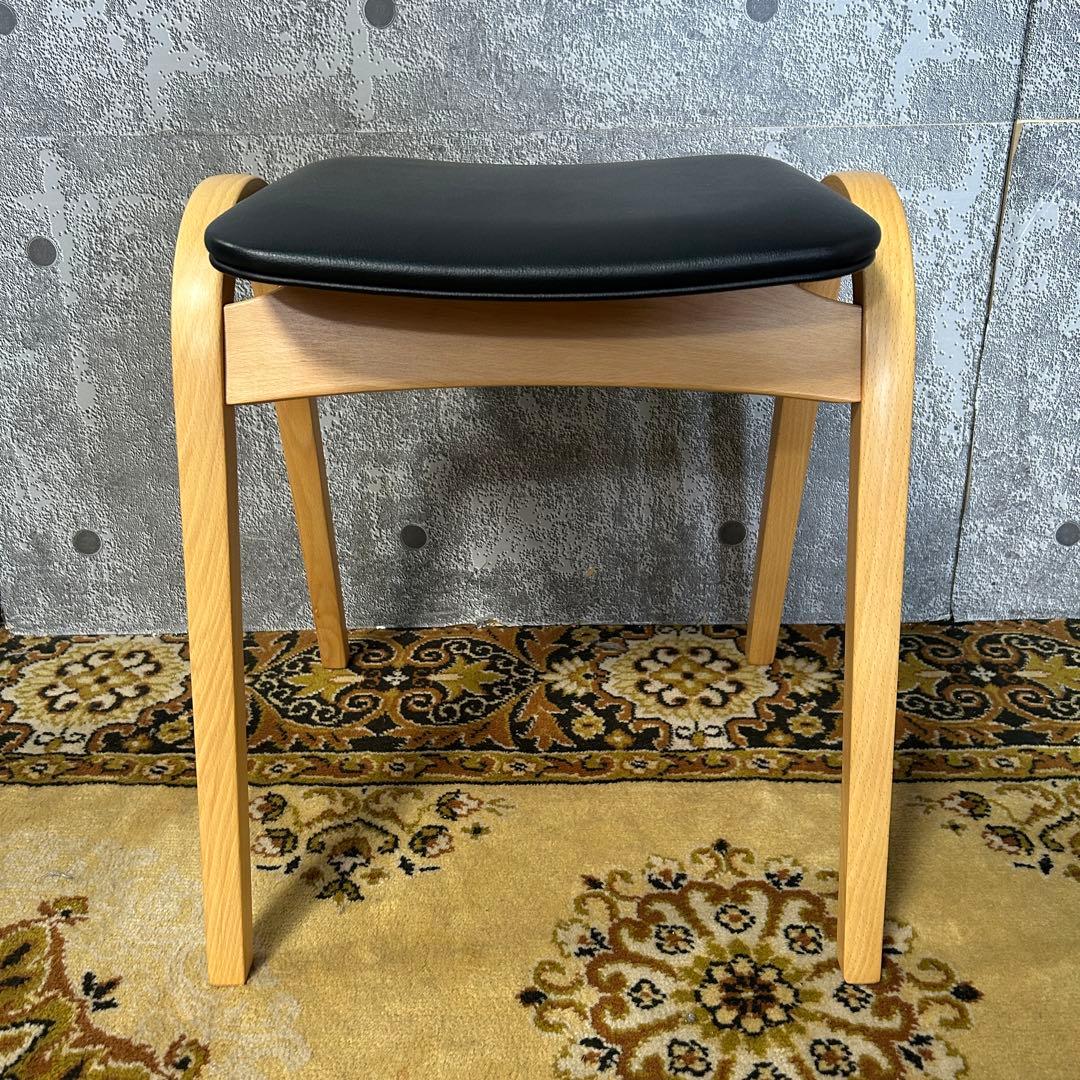 ꧁秋田木工 AKIMOKU꧂NO.202 剣持スツール PVCレザー 剣持勇