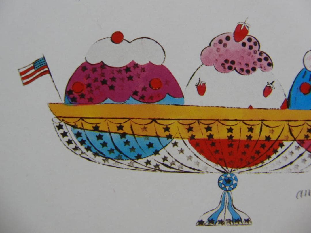 アンディ・ウォーホル、アイスクリーム デザート、海外版・希少画集・額装画