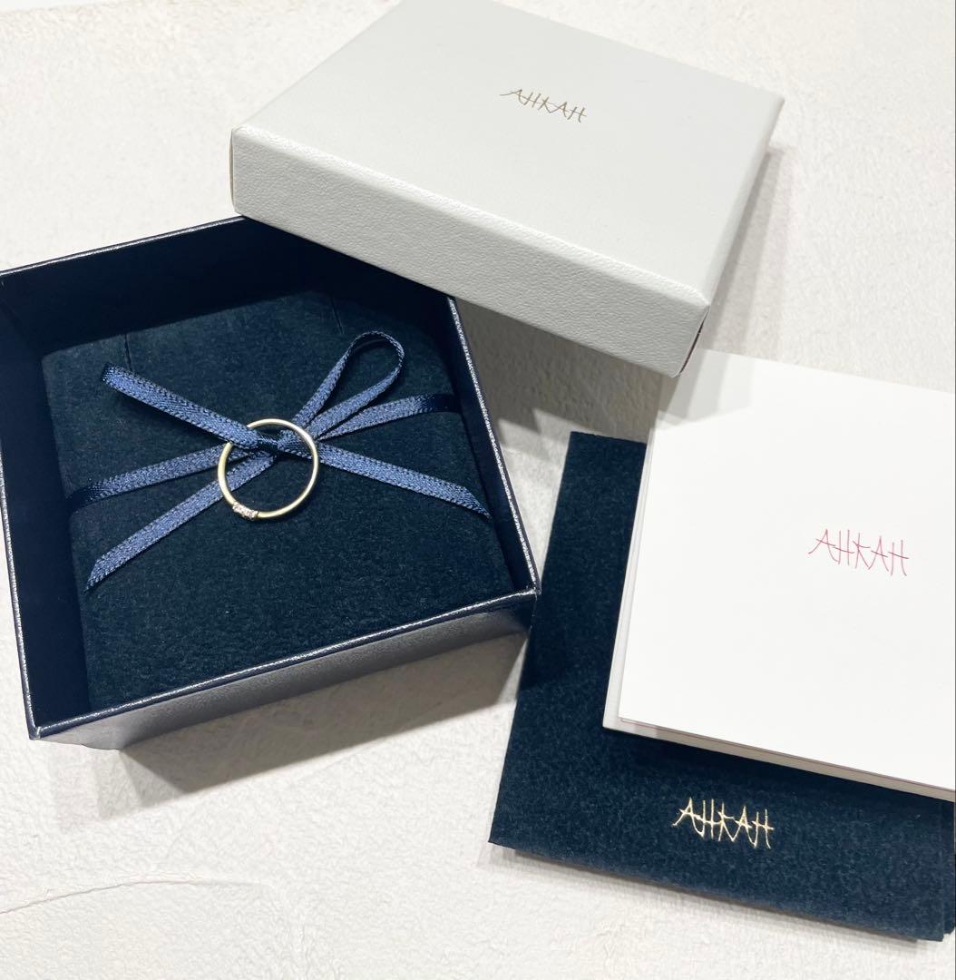 AHKAH アーカー　ホワイトナイトファイン リング　５号　ピンキーリング