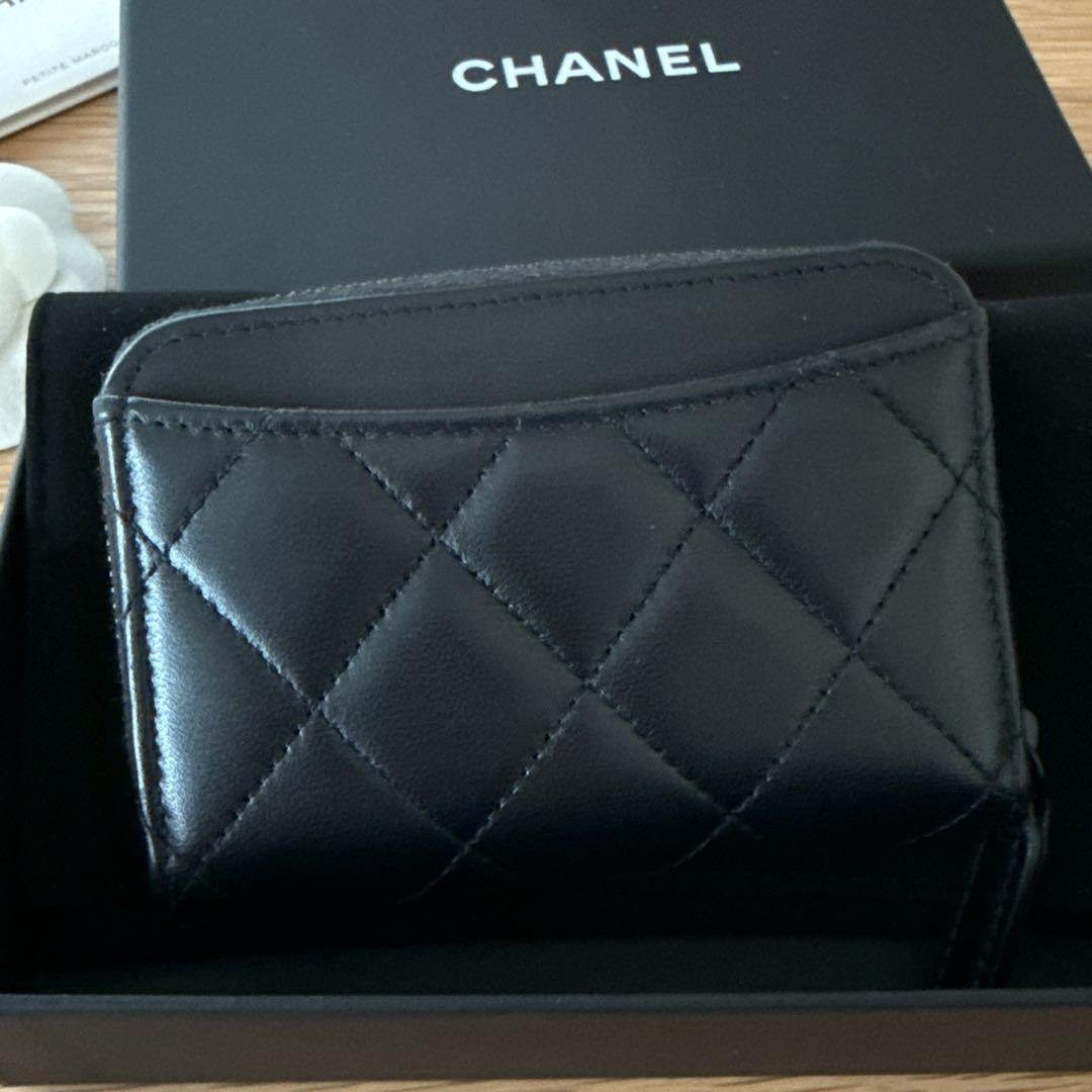 レア　シャネル マトラッセ ケース ソーブラック カードケース