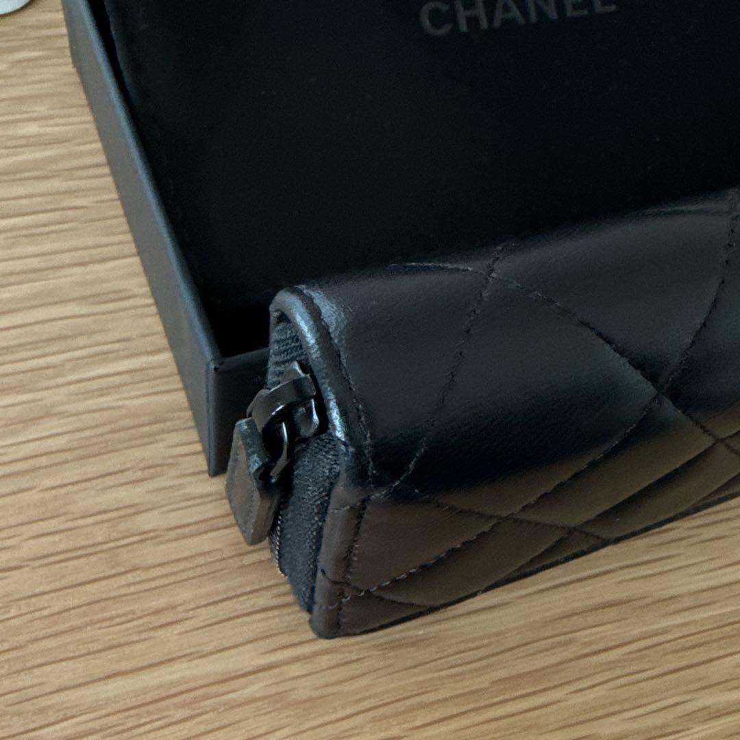 レア　シャネル マトラッセ ケース ソーブラック カードケース