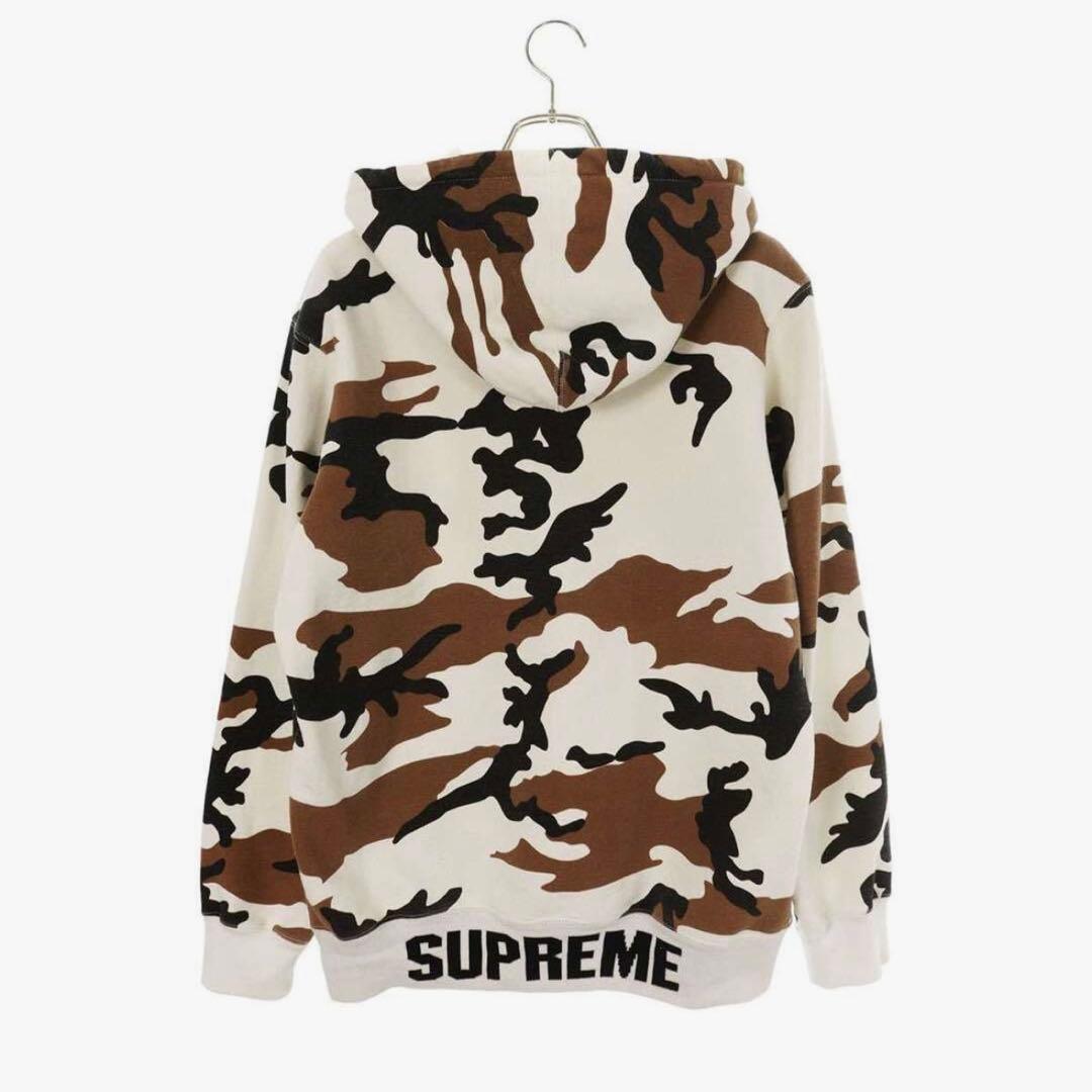 シュプリーム リブロゴカモフラジップアップパーカー メンズ L