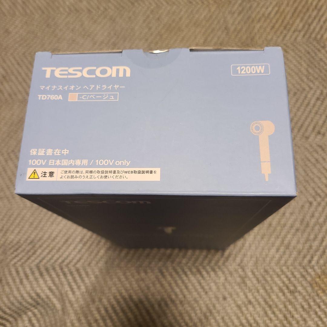 新品　テスコム マイナスイオン ヘアドライヤー ベージュ TD760A-C