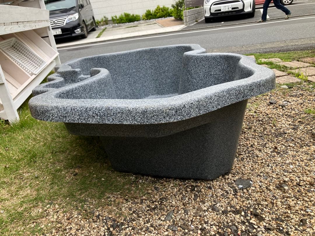 プラ池 プラ製 みかげ調 ひょうたん池