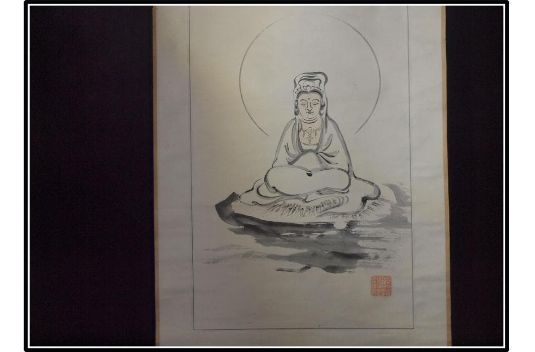 山水図肉筆保証　蔵整理不用品処理2　日本　中国美术品 X1115C16-9