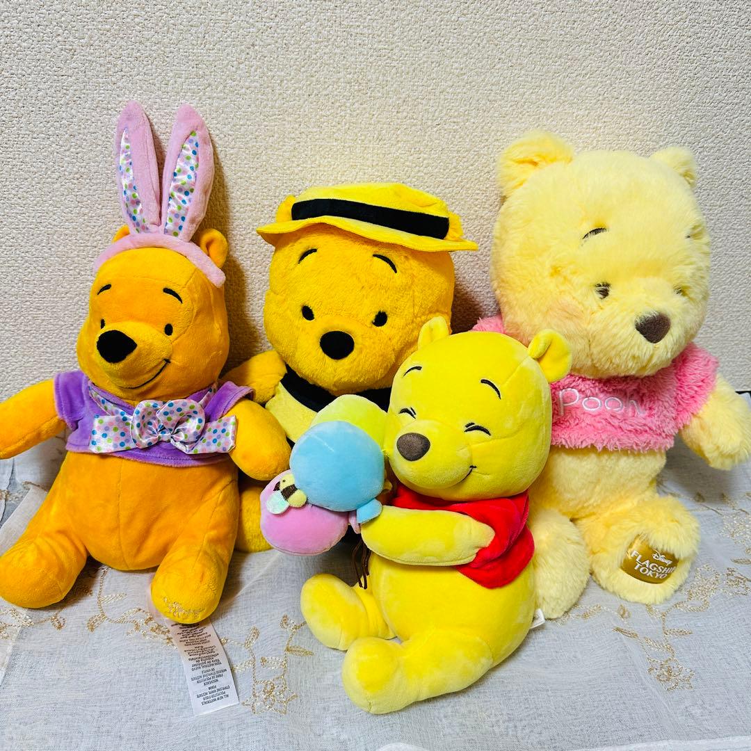 プーさん ぬいぐるみ 4点セット プーさん ぬいぐるみバッジ ぬいば 4点