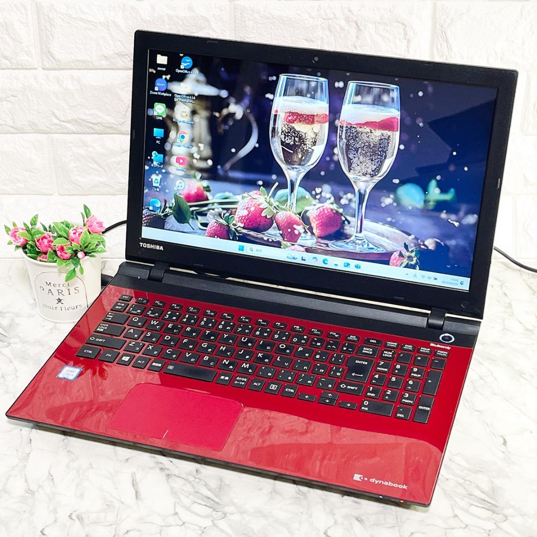 Windows11✨新品爆速SSD i5 薄型ノートパソコン赤✨カメラ オフィス