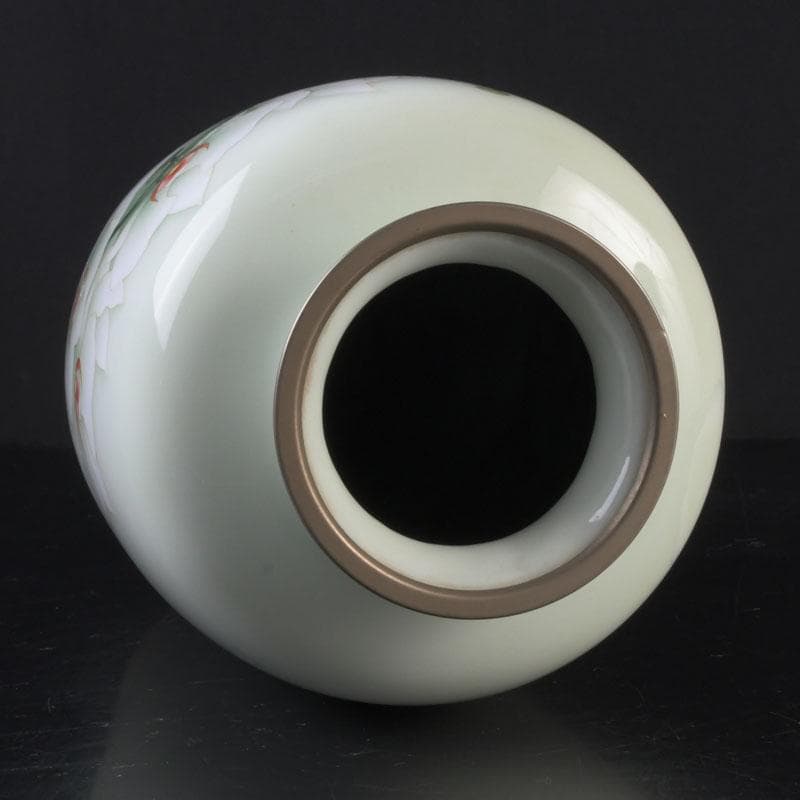 七宝焼　花文　花瓶　M　9797A