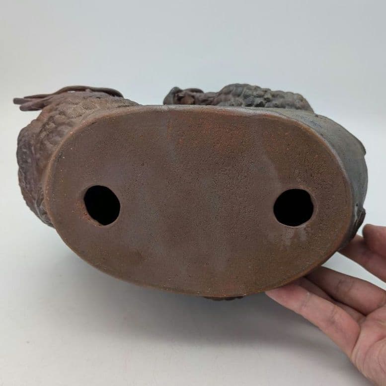 廬山窯 武用君彦 備前干支置物「戊辰」 共箱共布栞 備前焼 辰