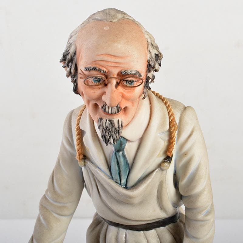 イタリア製　カポディモンテ　フィギュリン　陶人形　置物　証明書付　M　R7064