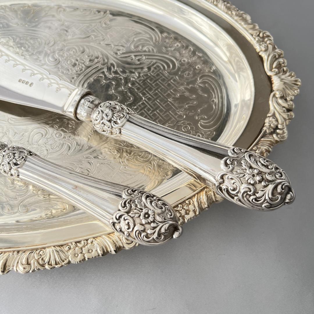 【CBS】 ビクトリアンのサーバー ペア【シルバープレート】 ケース