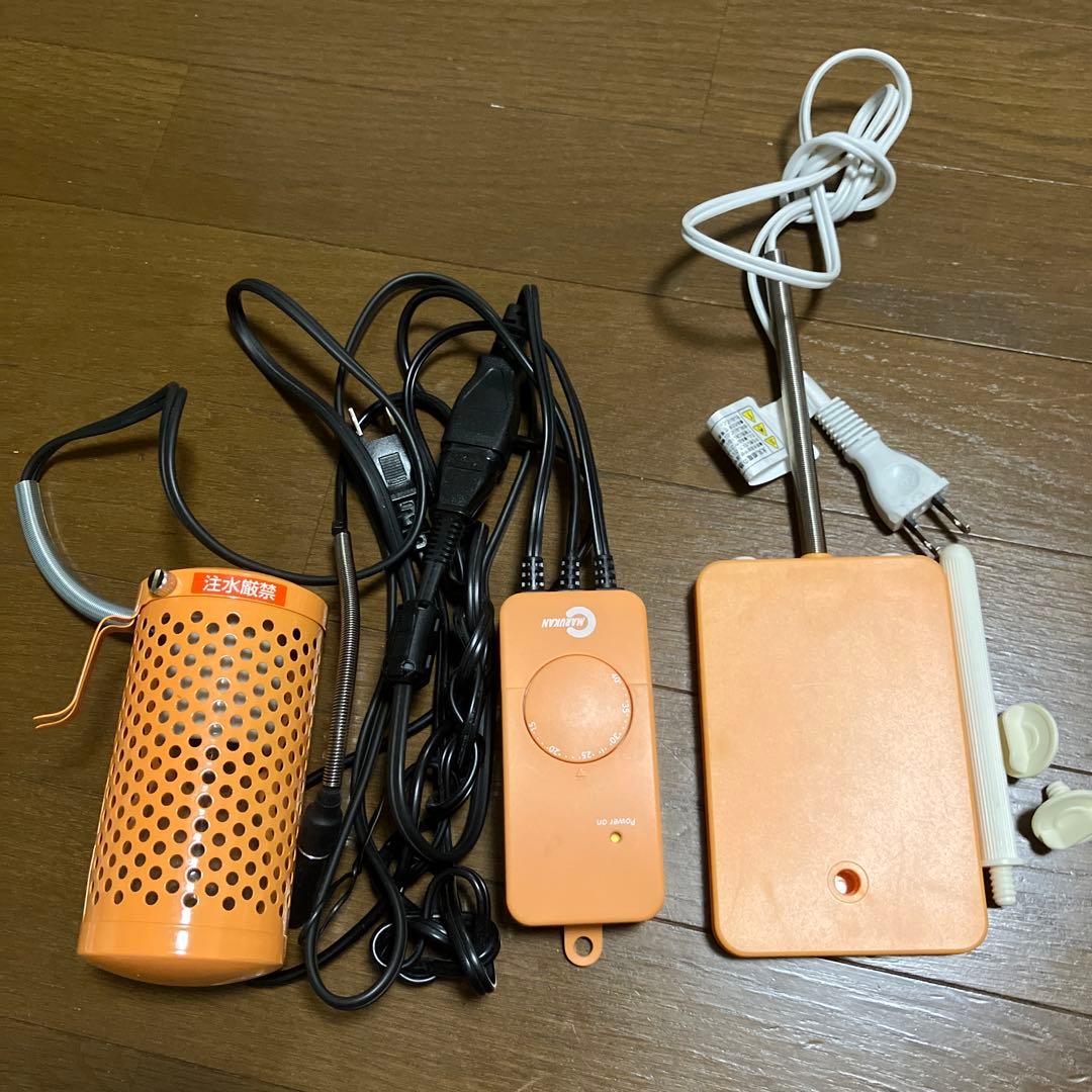 ミニペットヒーター20w&アサヒ電子サーモスタット アサヒ ミニペット