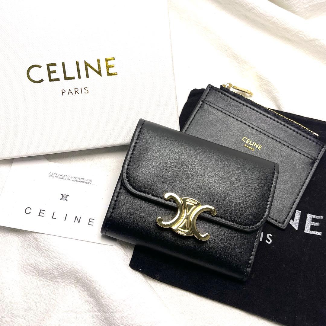 セリーヌ CELINE 財布 三つ折り財布 ブラック