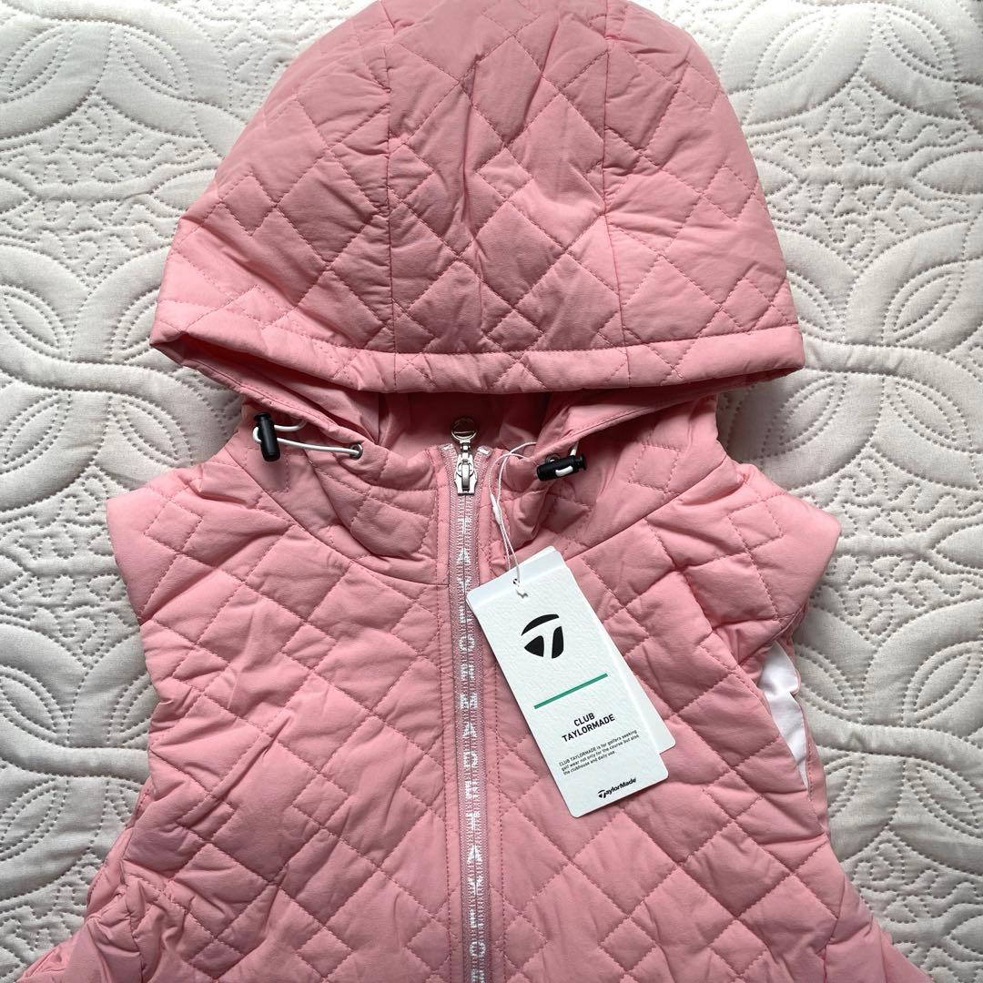 【チェリー 様】Taylor Made 中綿フーディベスト　ロング丈　ピンク　M