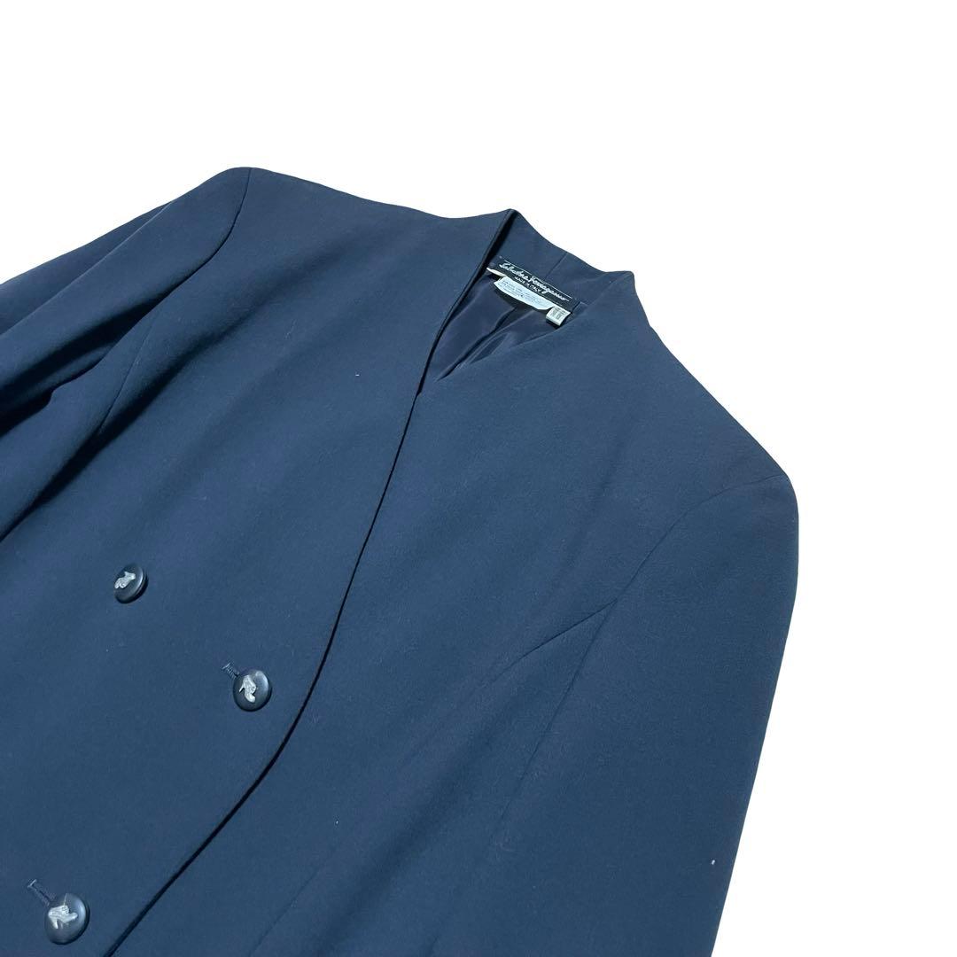 サルヴァトーレ フェラガモ ロングコート レディース 40 グレー