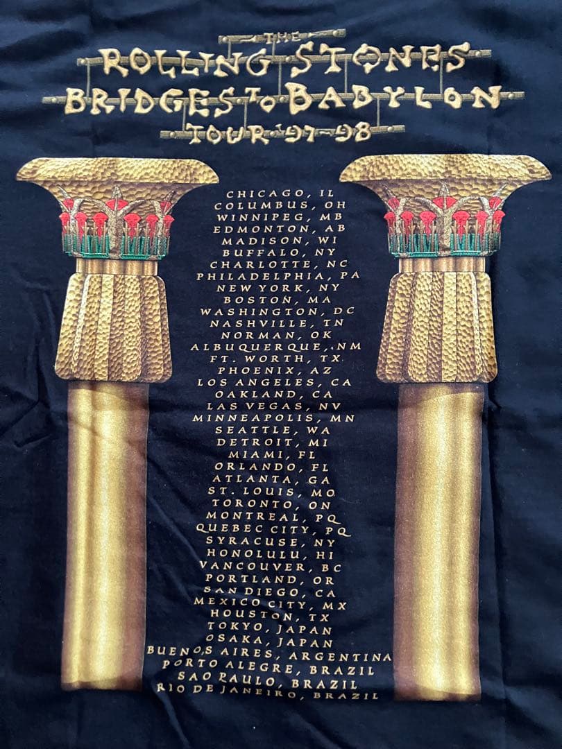 y*】様 【希少】ローリングストーンズ 1997-98 ワールドツアーTシャツ