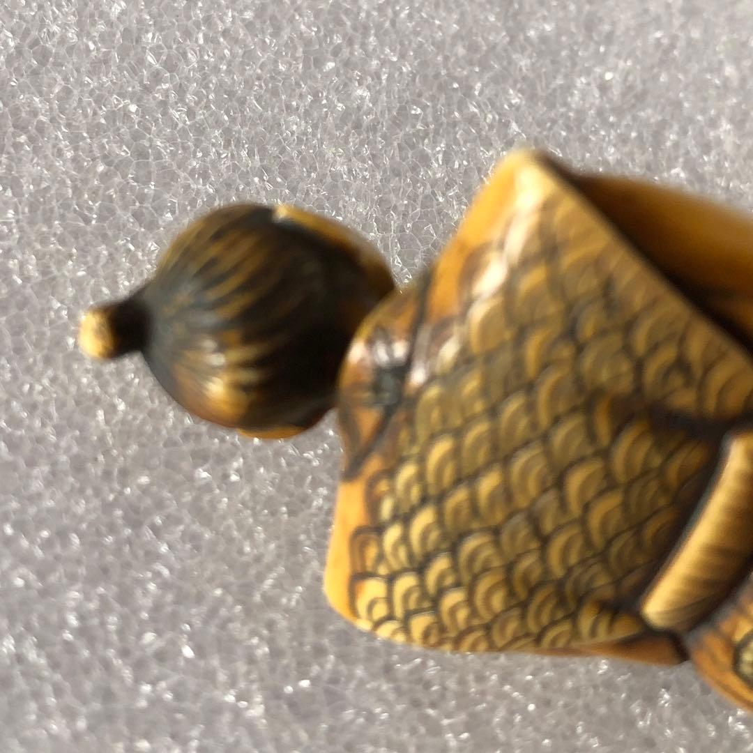 極上 根付 和彫 置物 骨董 古美術品 細密細工 からくり人形