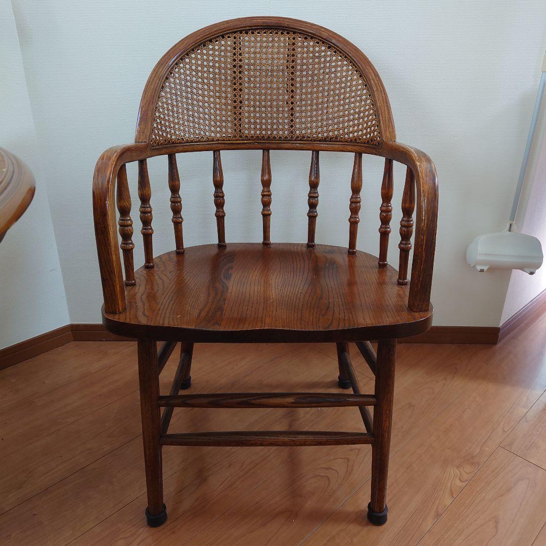 Shin-Lee 伸長式ダイニングテーブル　と籐チェア（２脚）セット