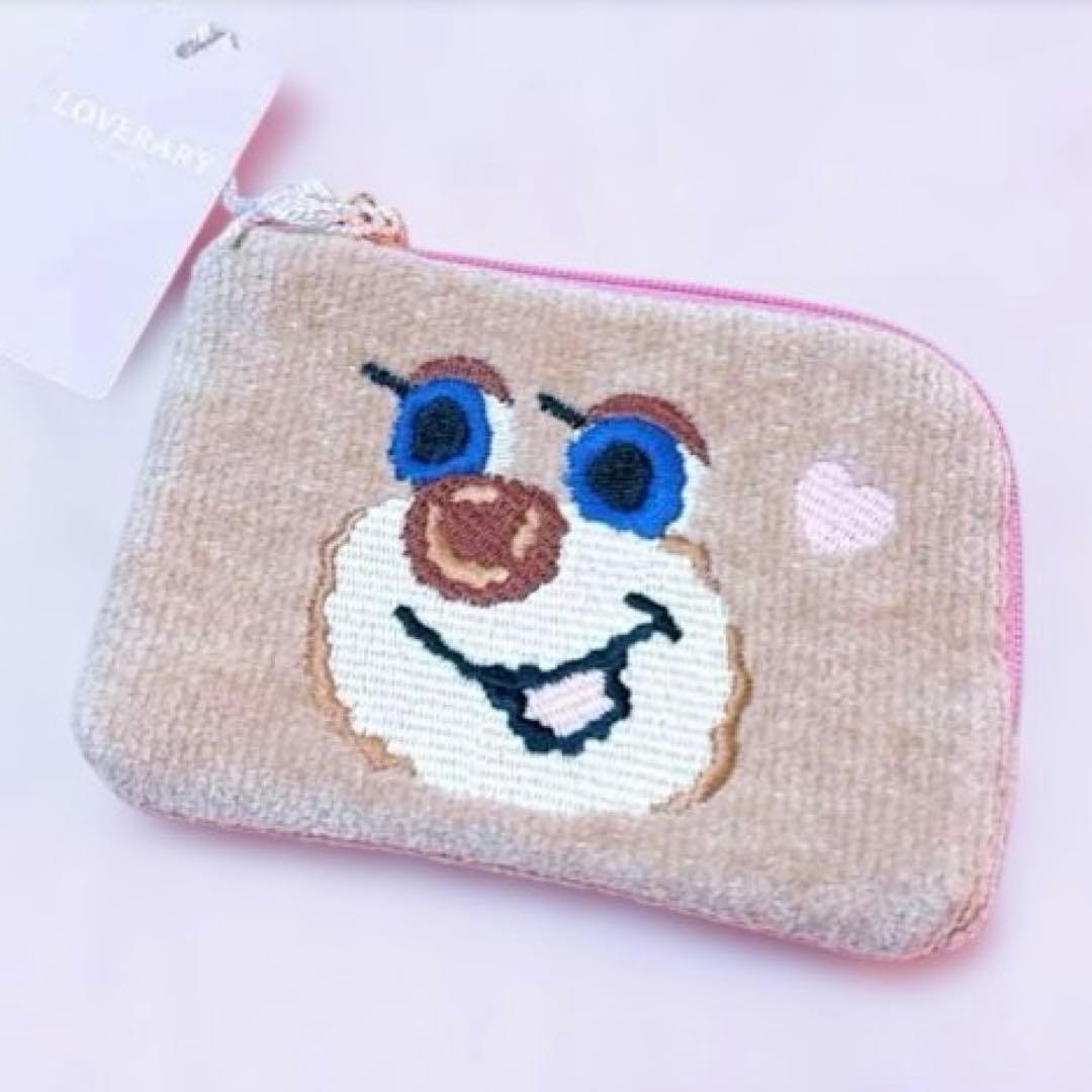 新品タグ☆フェイラー ラブラリー☆ドアップテディガール ポーチ☆L字