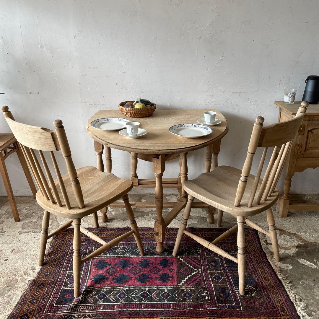 noonゲートレッグテーブル ドロップリーフテーブル 剥離