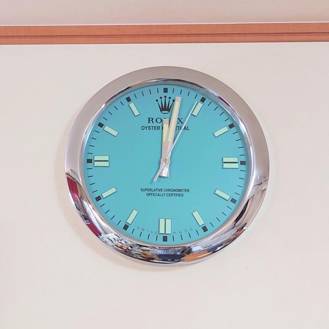 壁掛け ロレックス 希少 ティファニーブルー オイスターパーペチュアル