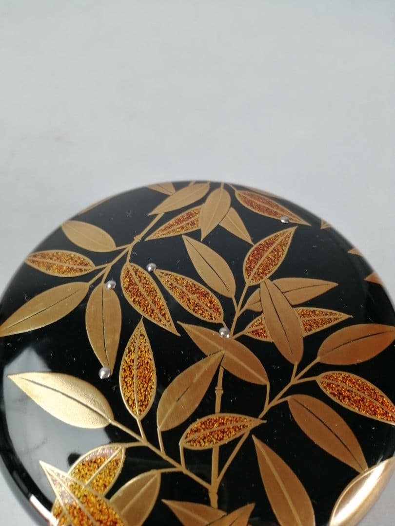 茶事具】村田宗覚造 惺斎好写し笹蒔絵棗 漆器 棗295