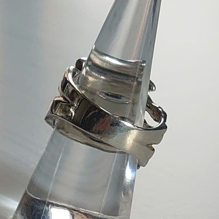 925刻印　ボーンハンド　ヴィンテージシルバーリング　スカルハンド　骸骨の手