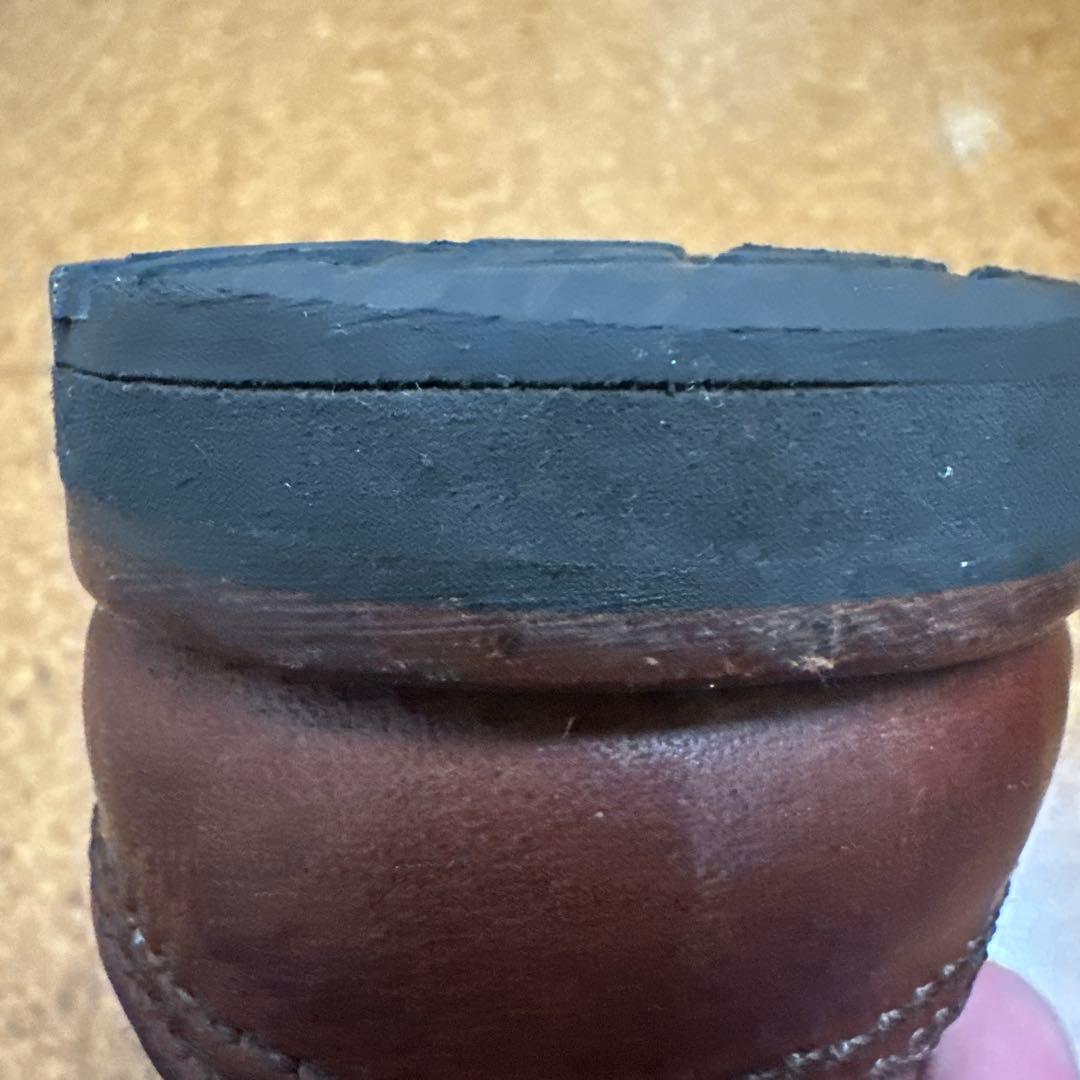 RUSSELLブラウン レザー モカシンシューズ